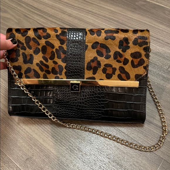 C. Wonder black leopard print purse - Picture 1 of 3